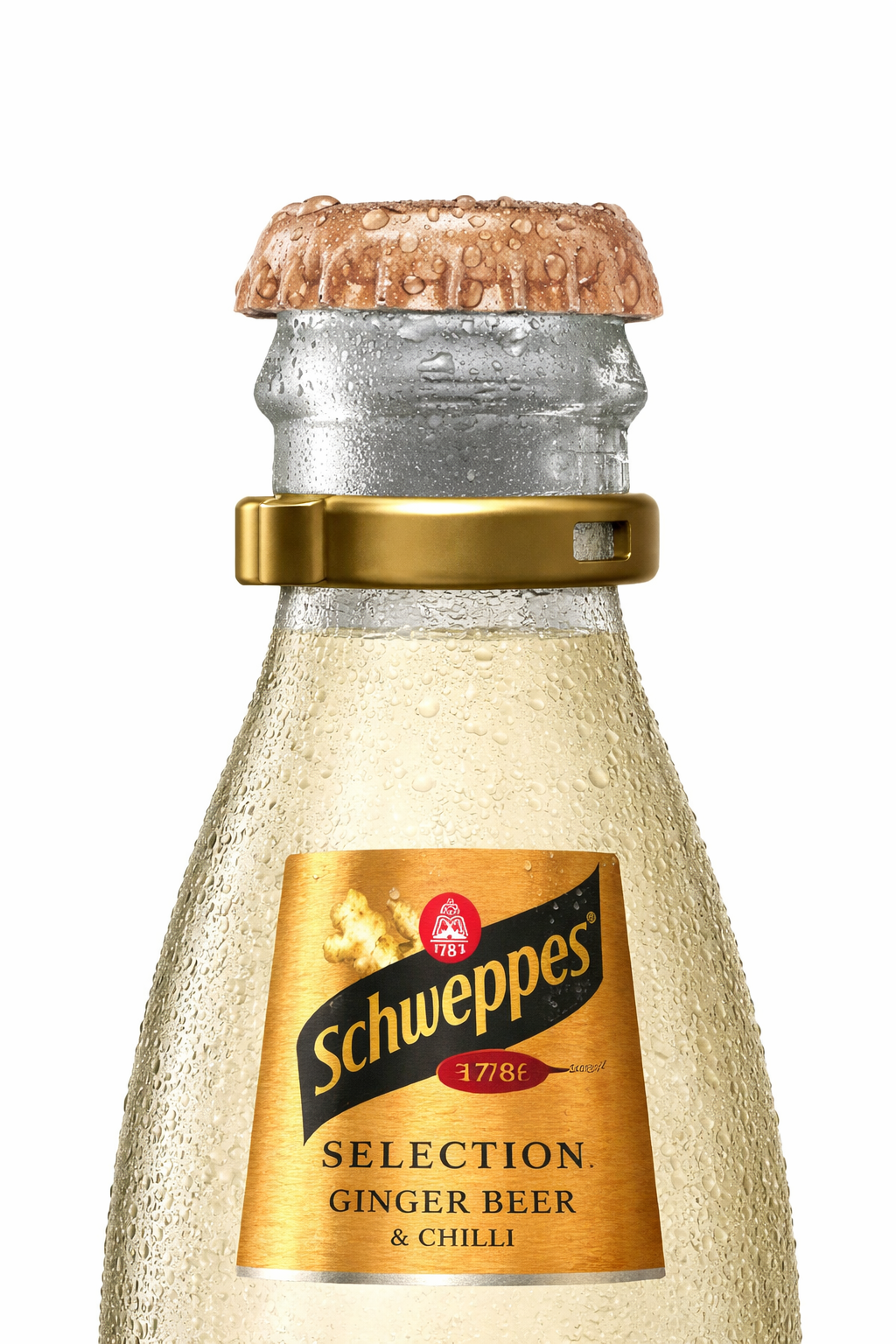 Flavor'ring prototype on a Schweppes bottle